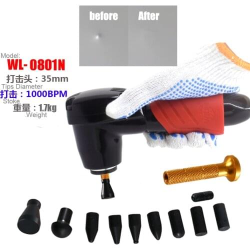 Car Body Paintless Dent Removal Tools Aluminum Dent Pneumatic Auto Hammer with Knock Down Head Tap Down Tool Set Dent Repair Kit