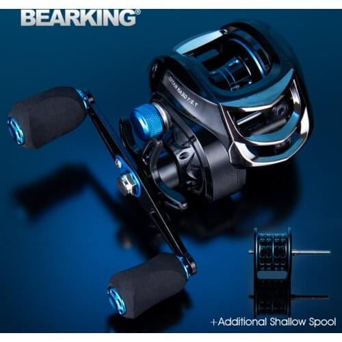 BEARKING Baitcasting Reel 8kg Max Drag 7.2:1High Speed Reel Fishing Casting Fishing Pesca Bait casting Reel