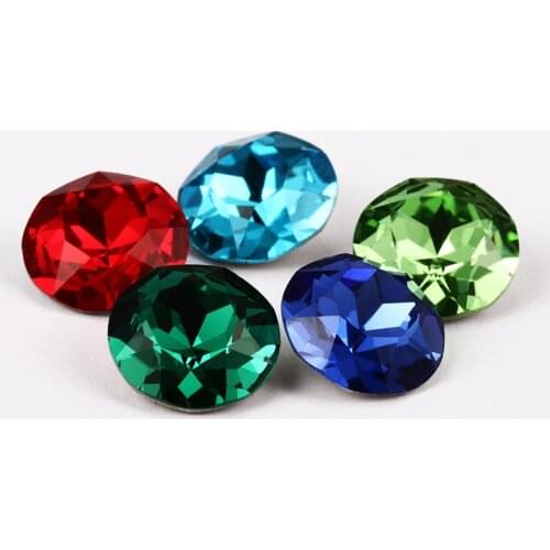 Rivoli Round Crystal AB K9 Strass Glass Rhinestone Jewelry for Craft Beads Glue on Clothes Decoration Diy Rhinestone Applique To