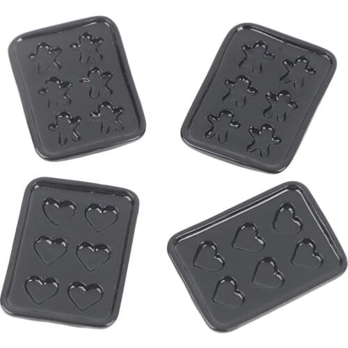 1/12 Mini Plate Dollhouse Miniature Baking Tray Dollhouse Miniature Accessories Mini Metal Plate Doll House Mini Bakeware