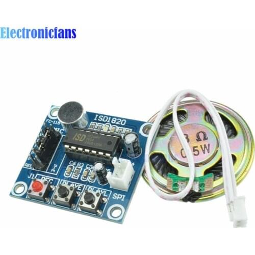 ISD1820 Recording Recorder Module Voice Module the Voice Board Telediphone Module Board with Microphones + Mic Audio Loudspeaker