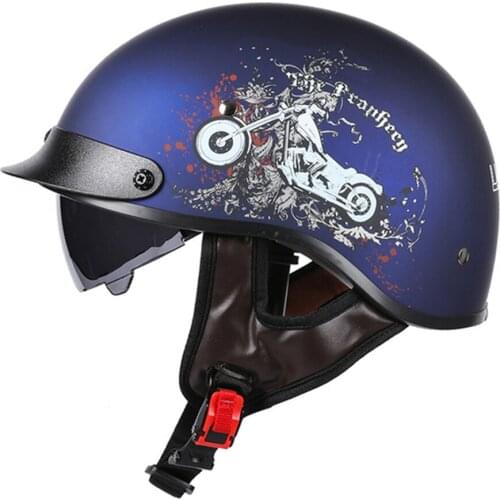 Motorcycle Helmet Moto Helmet Open Face Unisex Vintage Casco Scooter Biker Motorbike Racing Helmet With DOT Certification Retro