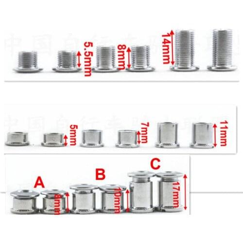 1PC Bicycle repair tool kit Crankset Steel Chainwheel ring Bolt Nut cycle Crank Bolt Bike Chainwheel bolt for SRAM Shimano