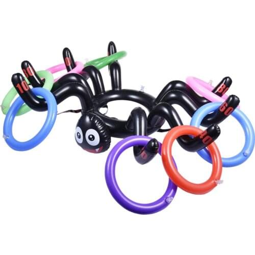 Inflatable Spider Pool Ring Toss Game Floating Ring Toy For Party Swimming Pool Water Toy Pool Party Game Toy