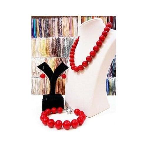 Natural South Sea Shell Pearl 12mm multicolor Necklace bracelet earrings set