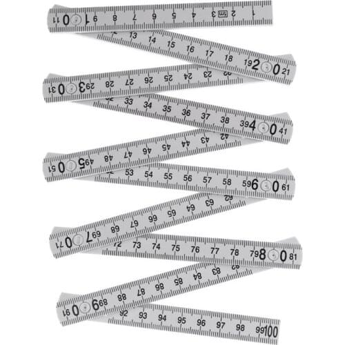 2021 New 1M 2M 10-parts Folding Carpenters Ruler Lightweight Compact Measuring Stick Slide Fold Up for Woodworking