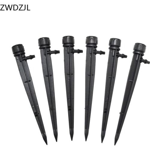 Irrigation dripper 8 holes adjustable nozzle drip irrigation 1/4 Barbed hose connector sprinkler garden watering 100pcs