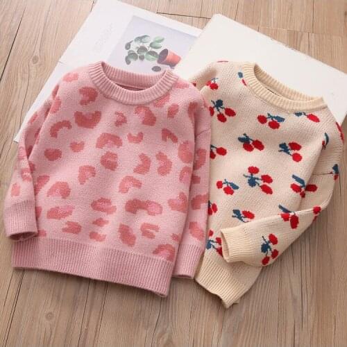 2020 Autumn Winter Kids Cartoon Fashion Fruit Sweater Children New Year Clothing Boys Girls Cotton Pullover Baby Costumes