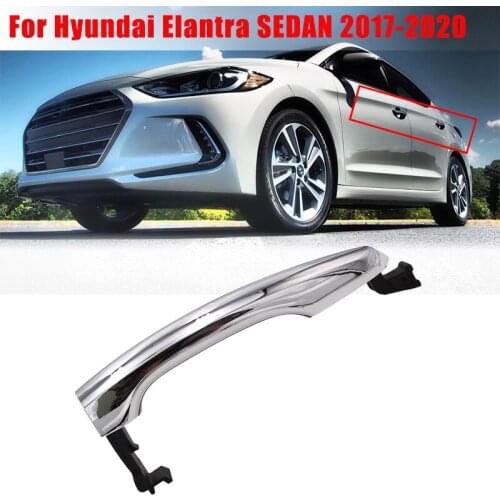 Front Rear Left Exterior Door Handle for Hyundai Elantra SEDAN 2017-2020 Chrome Outer Side Door Handle #82651-F2010