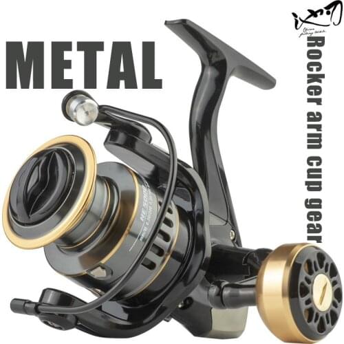 LINNHUE Fishing Reel HE1000-7000 Metal Spool Spinning Reel 10KG Drag Metal Spare Spool Saltwater Reel Fishing Accessories