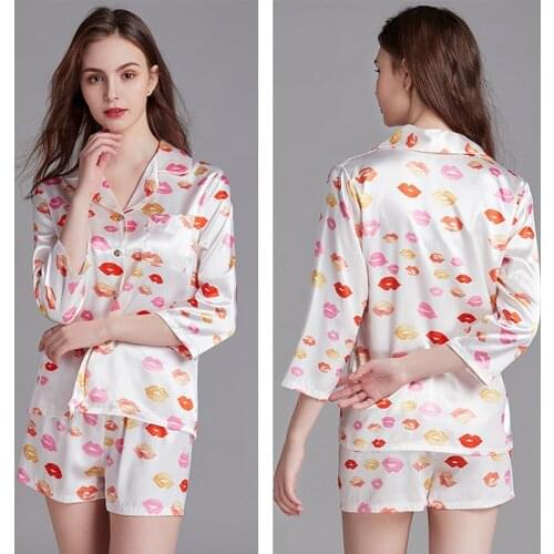 Silk women’s nightwear party sleepwear homewear Pajamas New PJs ladies sexy lingerie suspenders shorts home suit homewear
