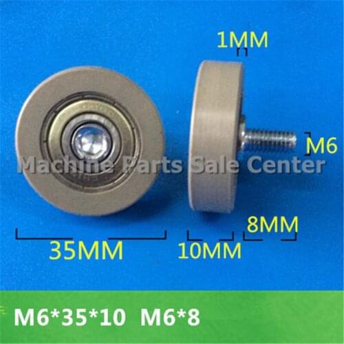 SWMAKER M6*35*10mm M6*8 DR35MM F type idler pulley PU screw thread bearing pulley wheel Free shipping Good Quality