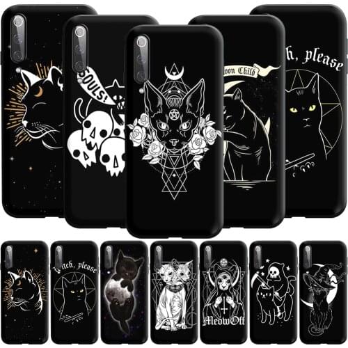 Witches Cat Moon Silicone Case for Xiaomi Poco X3 M3 F3 Mi 11i 11 10T 10 F2 Note Pro NFC GT Ultra 9T A3