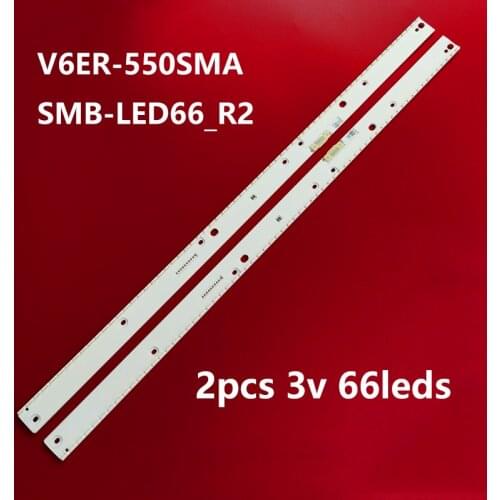 LED Strip 66leds for Samsung 55'' TV V6ER_550SMA_LED66_R2 V6ER_550SMB_LED66_R2 BN96-39601A BN96-39602A UE55KU6500U UE55KU6450