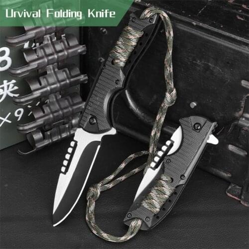 Tactical Knife 60-62HRC Survival Hunting Military Folding kni Knife Self Defense Weapons Knives For Men Cold Steel EDC Tools