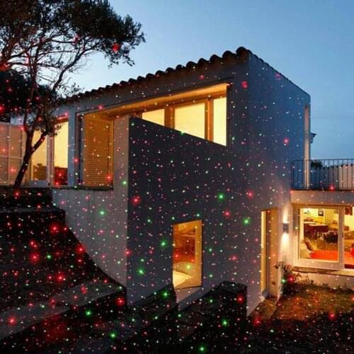 Outdoor Christmas Laser Projector R&G Full Sky Star Laser Projector Lamp Moving DJ Disco Stage Light For Wedding Party Xmas Tree