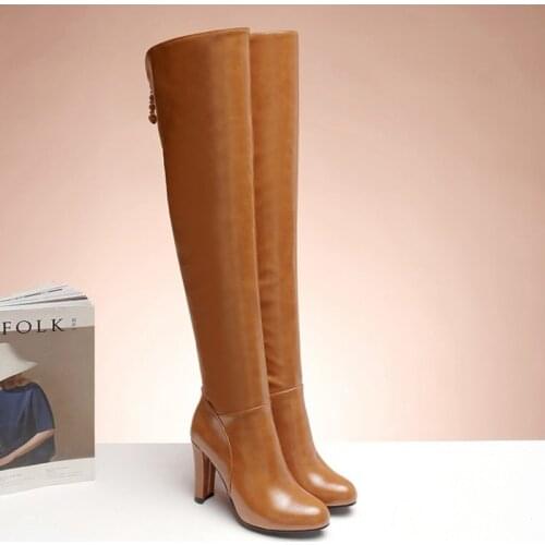 Thigh high boots Women over the knee Boots Sexy Fetish Dance Nightclub Party Shoes 9CM High Heel Zipper Plus size 32-43 7595-2