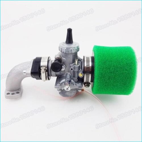 42mm Green Air Filter &28mm Mikuni VM24 Carburetor & Manifold Intake Pipe & Gasket For SSR 140 150cc 160ccChinese Pit Dirt Bike