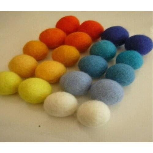 1000PCS/LOT 20mm 100% sheep wool yarn dryer balls wholesale wedding decoration christmas curtain home wall decor carpet