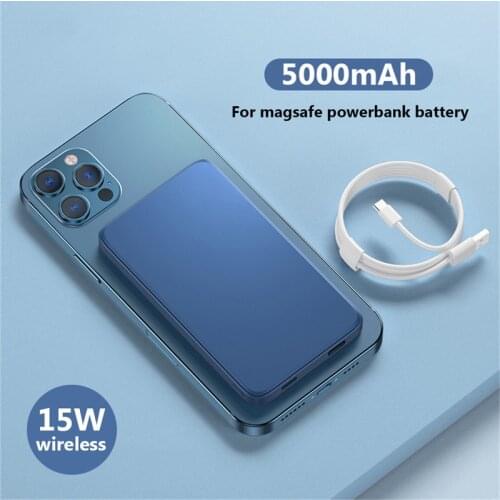 15W Magnetic Wireless Power Bank For Magsafe 10000mAh powerbank Charger For iphone 12 12proMax xiaomi Magnet External Battery