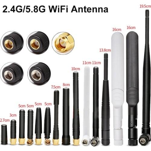 2pcs 2.4G 5G 5.8G 2.4Ghz 5.8Ghz Antenna WiFi Bluetooth High gain External RP-SMA Zigbee 2400-2500Mhz Dual Band Wireless Router