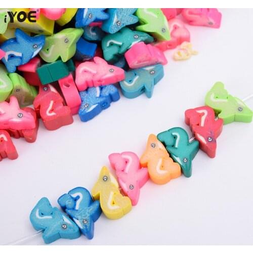 30/50/100pcs Mix Color Whale Polymer Clay Beads Spacer Jewelry Beads for Making Bracelet Earring Necklace Diy Keychain Supplies