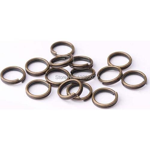 50PCS bronze color small size 10mm key ring key chain split ring for hardware accessories