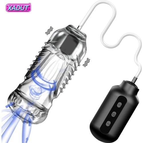 Automatic Masturbator Suction Cup Vibrator for Male Penis Trainer Male Delay Ejaculation Stimulate Glans Sucking Pussy Sex Toy