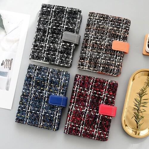 Creative Stationery Fashionable Cloth Cover A6 Buckle Notebook Wool Type Notepad Pocket Book Diary Planner Journal Agenda