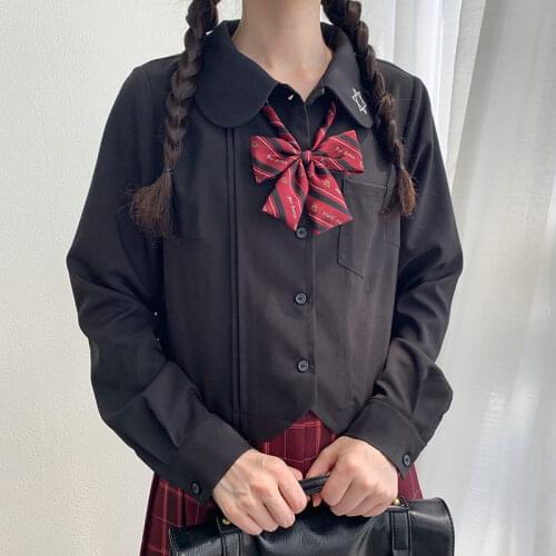 Spring Summer Women Blouses Long sleeve Sweet Preppy Style Girl Sweet Short Tops Peter pan collar female blouses blusas mujer