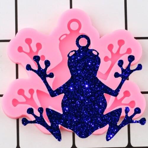 Frog Keychain Mold Key Chain Pendant Silicone Molds Jewelry Making Polymer Clay Mould Epoxy Resin Moulds