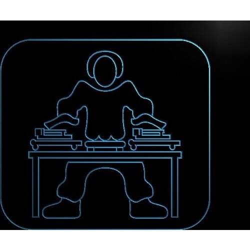 S209 Dj Disc Jockey Music Rock N Roll Led Light Sign