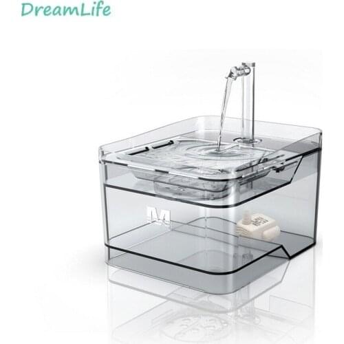 2020 new pet water dispenser cat water dispenser dog water dispenser transparent smart sensor ultra-quiet pet water dispenser