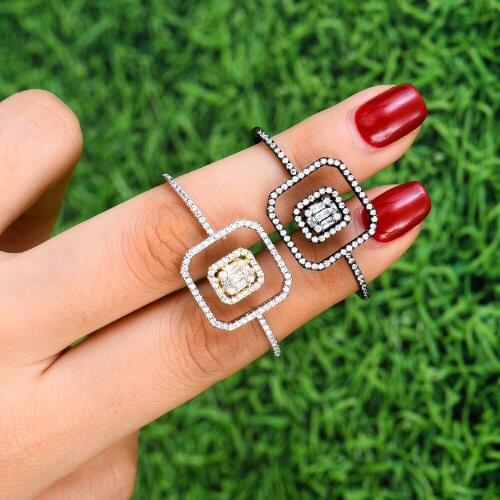 Missvikki femme 2021 Fingers Rings Full Charm Jewelry for Women Wedding Engagement Fingers Jewelry Luxury Rings Accessories