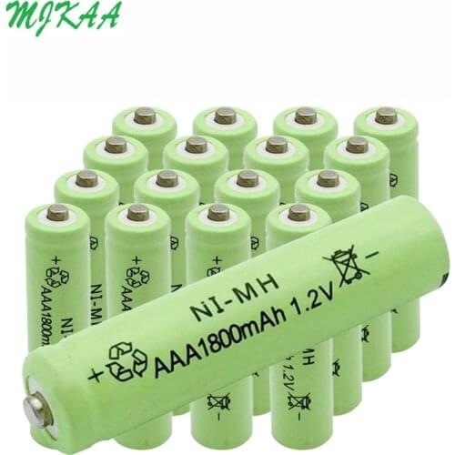MJKAA 1800mAh NI-MH 1.2V AAA Rechargeable Battery 3A Batteries for Clocks Mice Computrs Toy