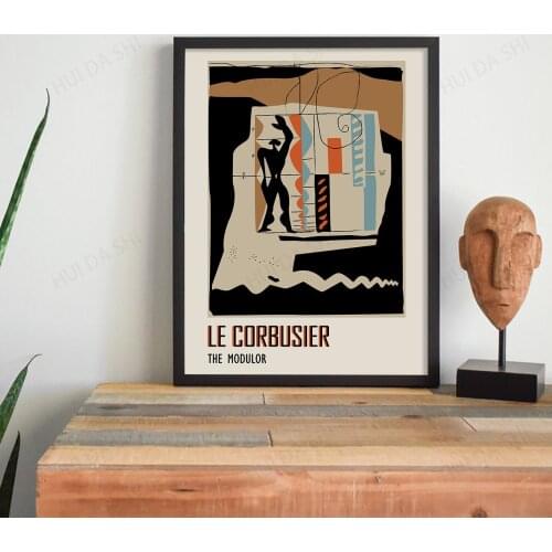 Le Corbusier Print Modulor, Bauhaus Poster, Art Exhibition Poster, Gift for Architect, Canvas Print Poster