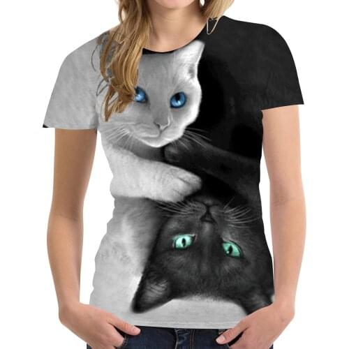 New Pattern Funny Animal Creative Pattern T-shirt Female Casual Summer Fashion 3dt-shirts 2022 O-neck Shirt Plus Size Streetwear