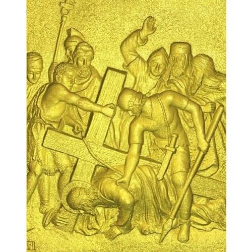 New 3d model relief for cnc in RLF file format 7 from 14 Jesus all scenes way of the cross