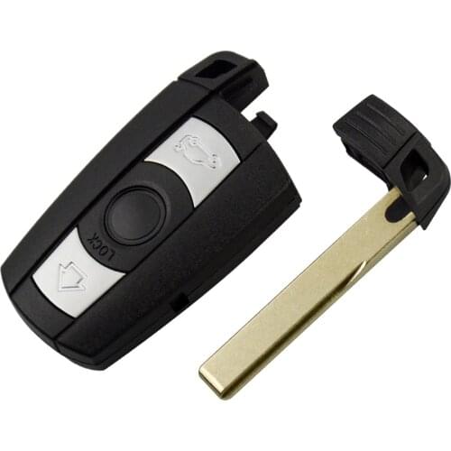 OkeyTech for Bmw 1/3/5/6/7 Series E90 E60 F10 f30 Remote Key Cover Fob Case Holder Blank Replacement Keys & Battery Blade Switch