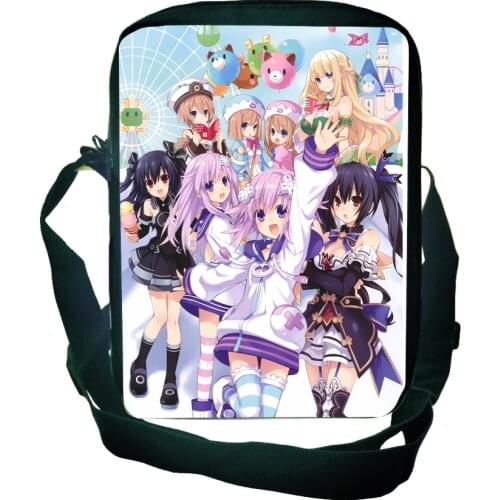Mini Hyperdimension Neptunia Shoulder Bag School Crossbody Bag Travel Handbags Daily Shopper Bag Teenages Girls Boys Bookbag