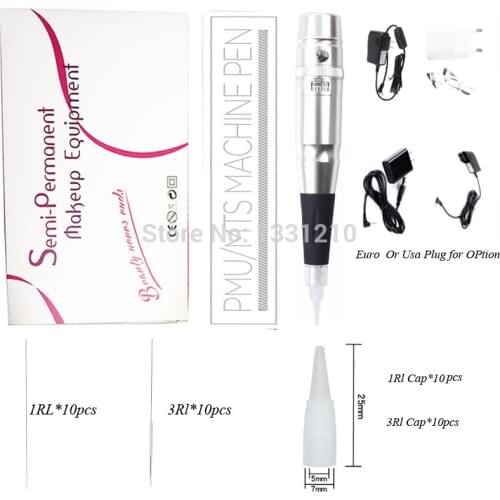 Caneta Dermografo Universal Micropigmentação Swiss Queit Motor Permanent Makeup Eyebrow Eyeliner Lip Tatoo Machine