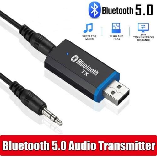 USB Bluetooth 5.0 Transmitter Receiver 2 in 1 Bluetooth Adapter Dongle 3.5mm AUX for TV PC Headphones Home Stereo Car HIFI Audio