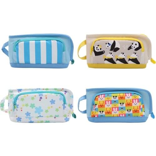 Japan KOKUYO Big Capacity Pencil Bags Creative Cartoon Pattern Stationery Holders WSG-PC52