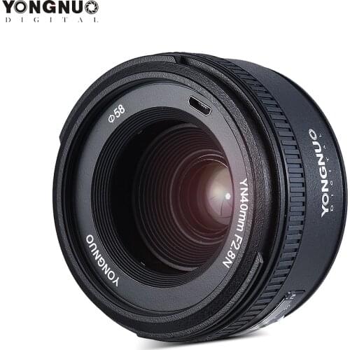 YONGNUO YN40mm F2.8N 1:2.8 Standard Fixed Prime Lens AF MF Auto Manual Focus Light-weight for Nikon D500 D800 D810 DSLR Camera