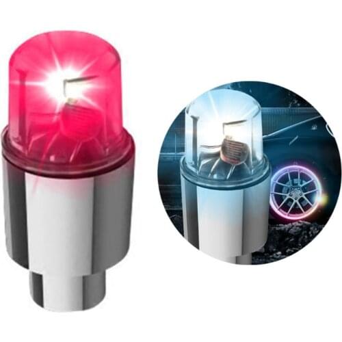 YU-NIYUT 2Pcs LED Car Bike Wheel Tire Tyre Dust Spoke Flash Lights Valve Stems & Cap Accessories Durable and High Quality