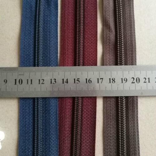 50m/lot Cheap Stocked Ykk Continuous Nylon Coil Zipper Tape Roll for Suitcase Bag Car Cushion Sleeping Bag Sewing Accessories