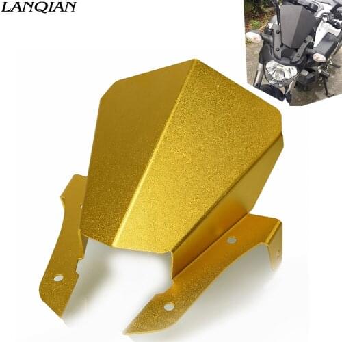 Motorcycle Aluminum Front Windshield Windscreen Screen Wind Deflector For Yamaha MT07 MT 07 MT-07 FZ07 2013 2014 2015 2016 2017