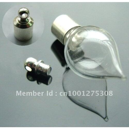 Freeshipping 6MM Heart Shape Fragrance vials, Aroma pendant vial Screw Cap rice art pendant