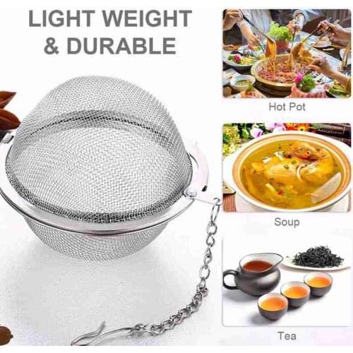 Household Kitchen Supplies Soup Stew Spices Stew Filter 201/304 Stainless Steel Fine Mesh Screen Kitchen Seasoning Ball