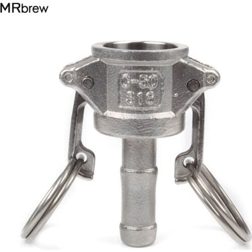 Camlock QD - 1/2 Type C, Stainless Steel 316, Homebrew Fitting, 1/2" Barb